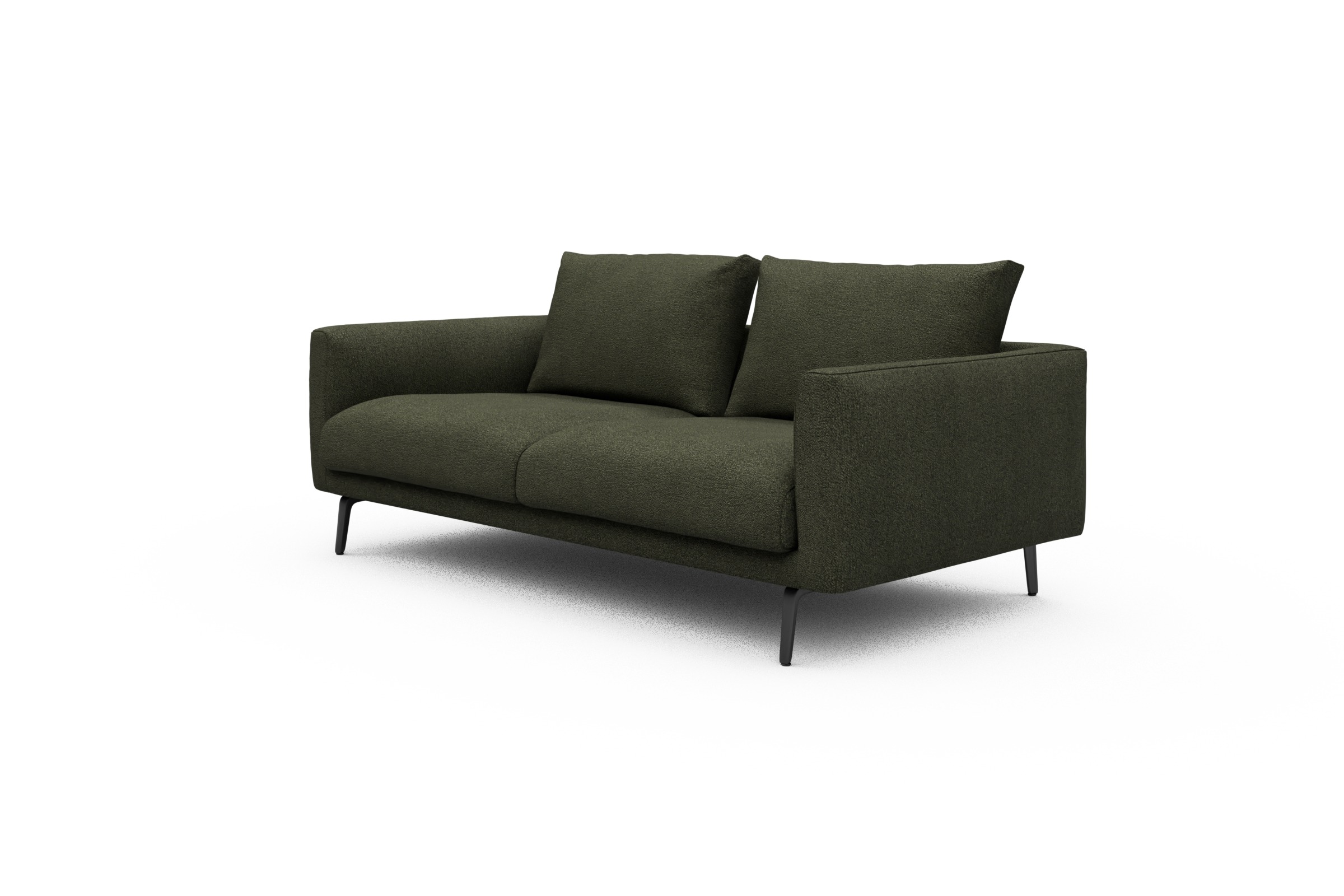 Sofa Karl 2-5-Sitzer Boucle-Forest-Green