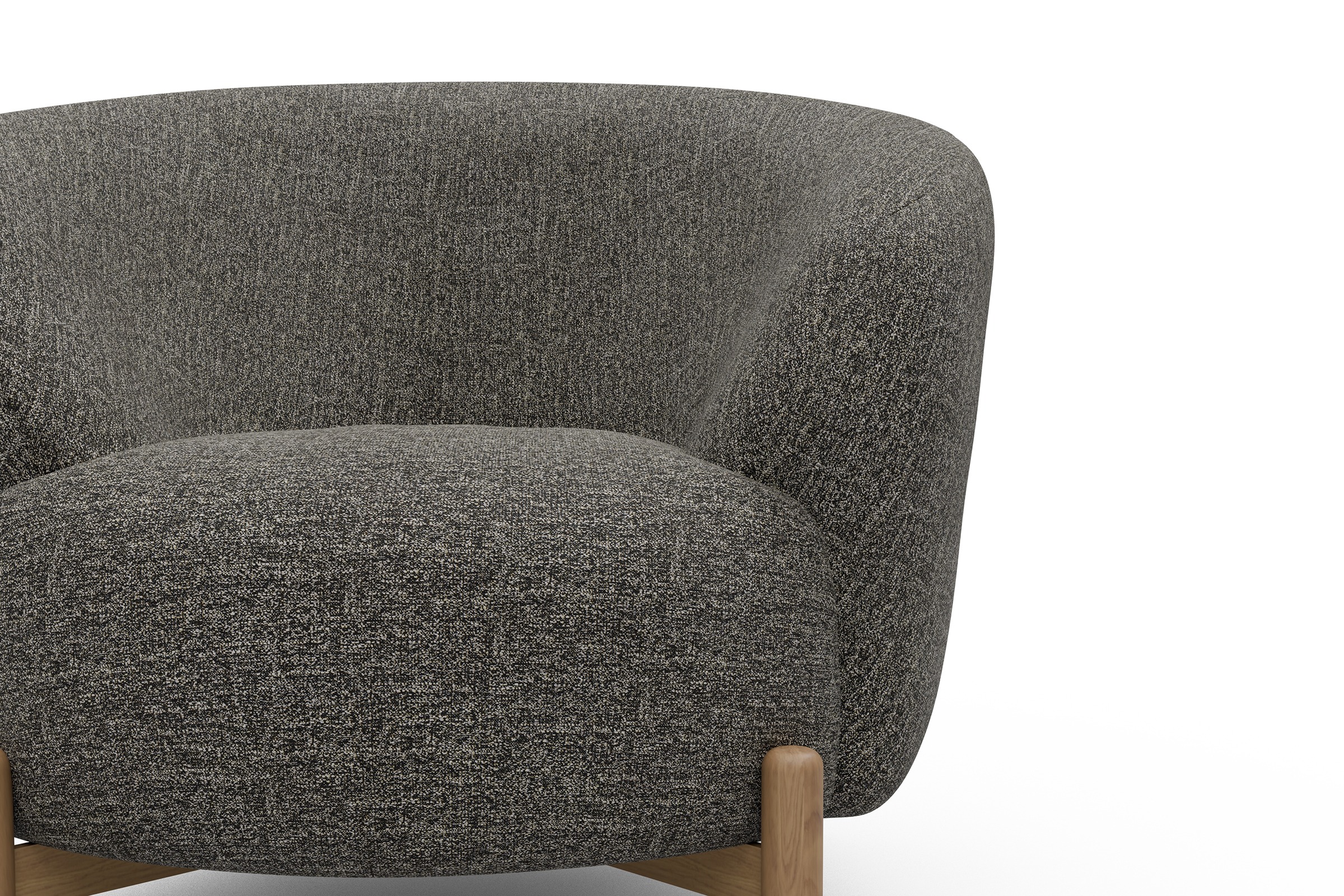 Sessel Ronda Holzbeine Eiche Natur Carreno-Sepie-Brown