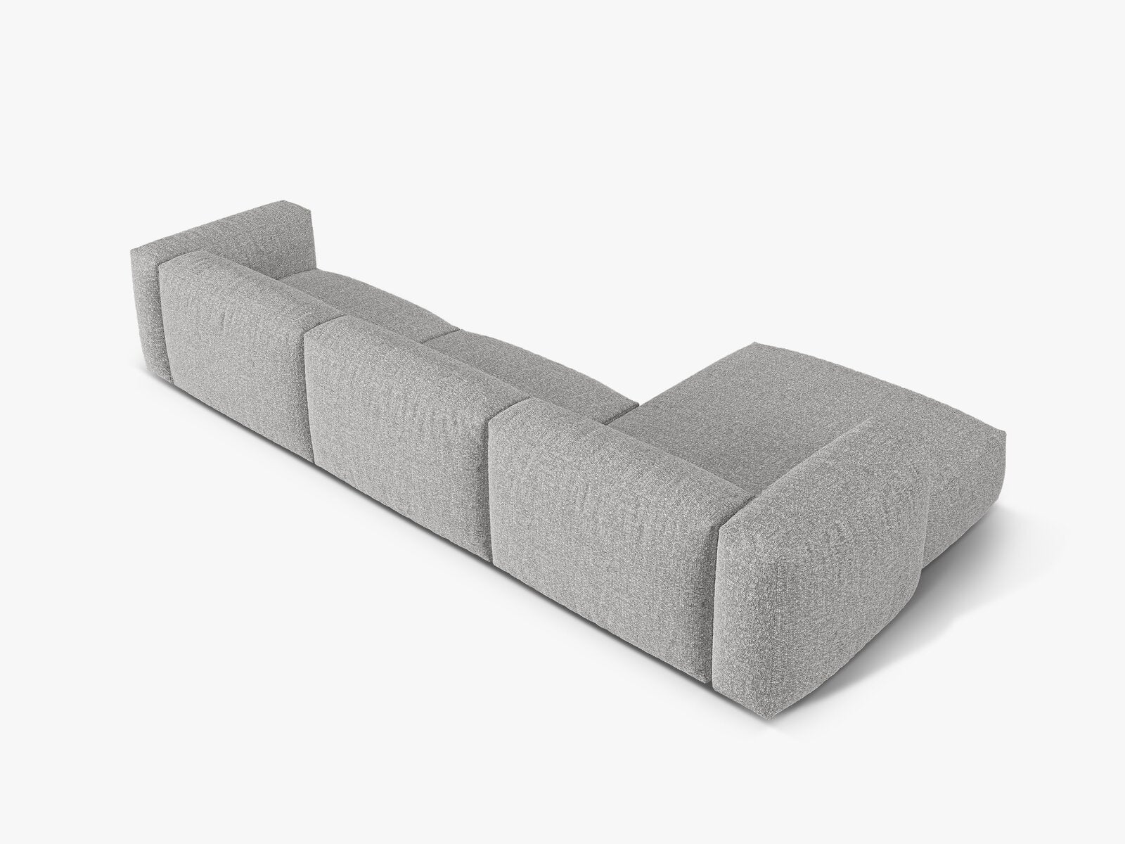Micadoni Ecksofa Martina 3-Sitzer Links Boucle Monet Silber