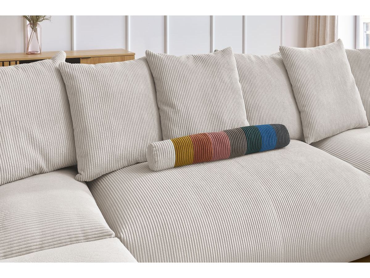 Bobochic Voltaire Wohnlandschaft 356 × 214 cm Cordsamt Beige Ecke rechts