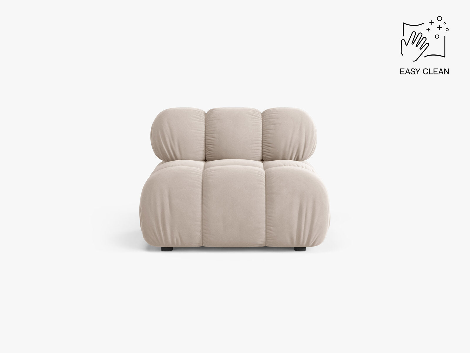 Micadoni Armloses Modul Bellis Samt Venus Helles Beige