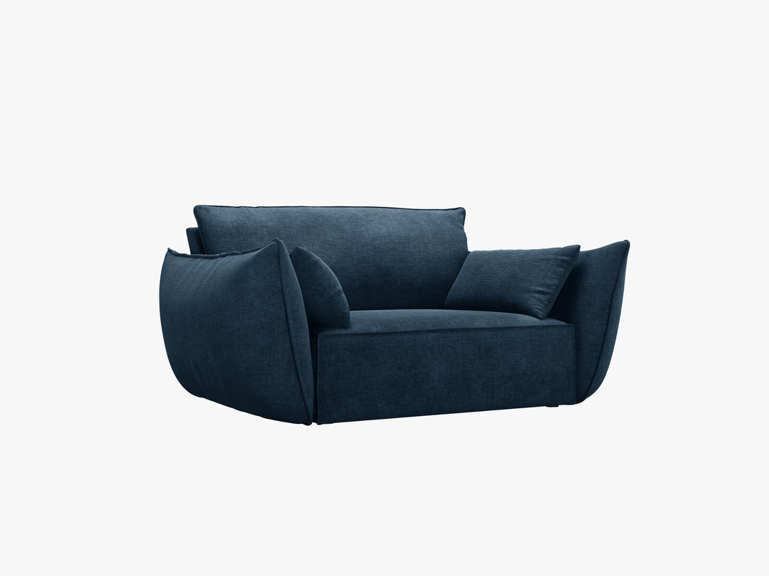 Micadoni Sessel Kaelle 1-Sitzer Chenille Over The Horizon Königsblau