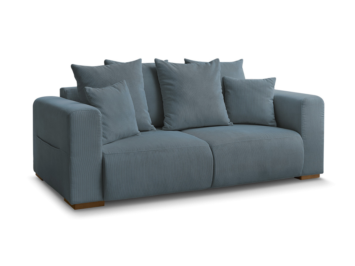 Bobochic Sidonie Sofa 2-Sitzer Cordsamt Dunkelblau