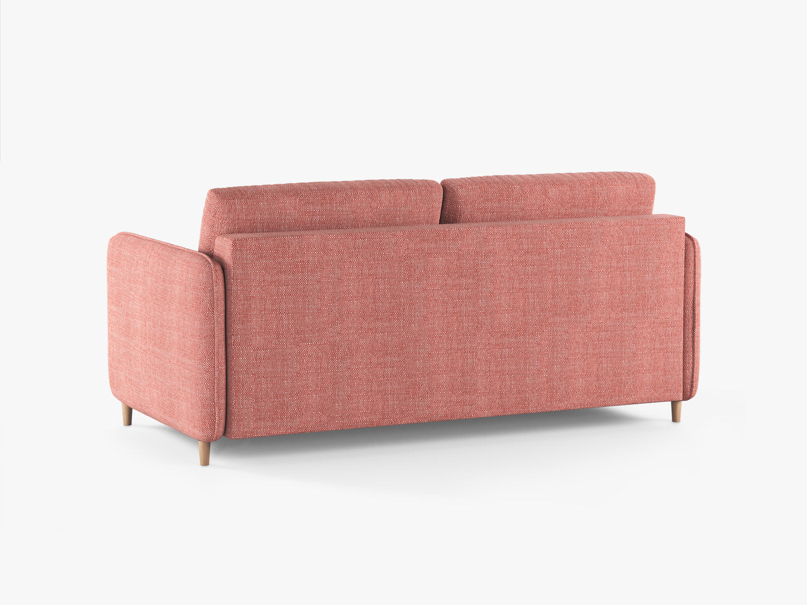 Micadoni Sofa mit Schlaffunktion Simo 3-Sitzer Strukturierter Stoff Babel Rot