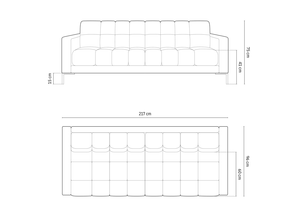 Cosmopolitan Design Sofa Bali 4-Sitzer Samt Bluvel Helles Beige Beine Gold