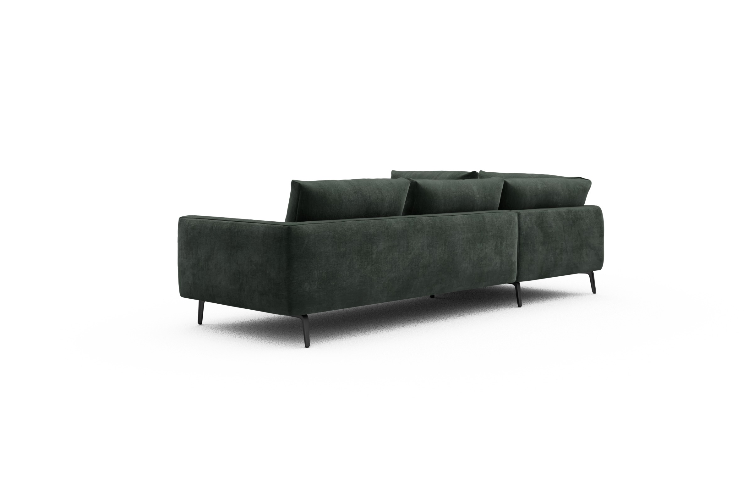 Ecksofa Karl Relax-Ecke links mit 2,5-Sitzer Smooth-Laurel-Green