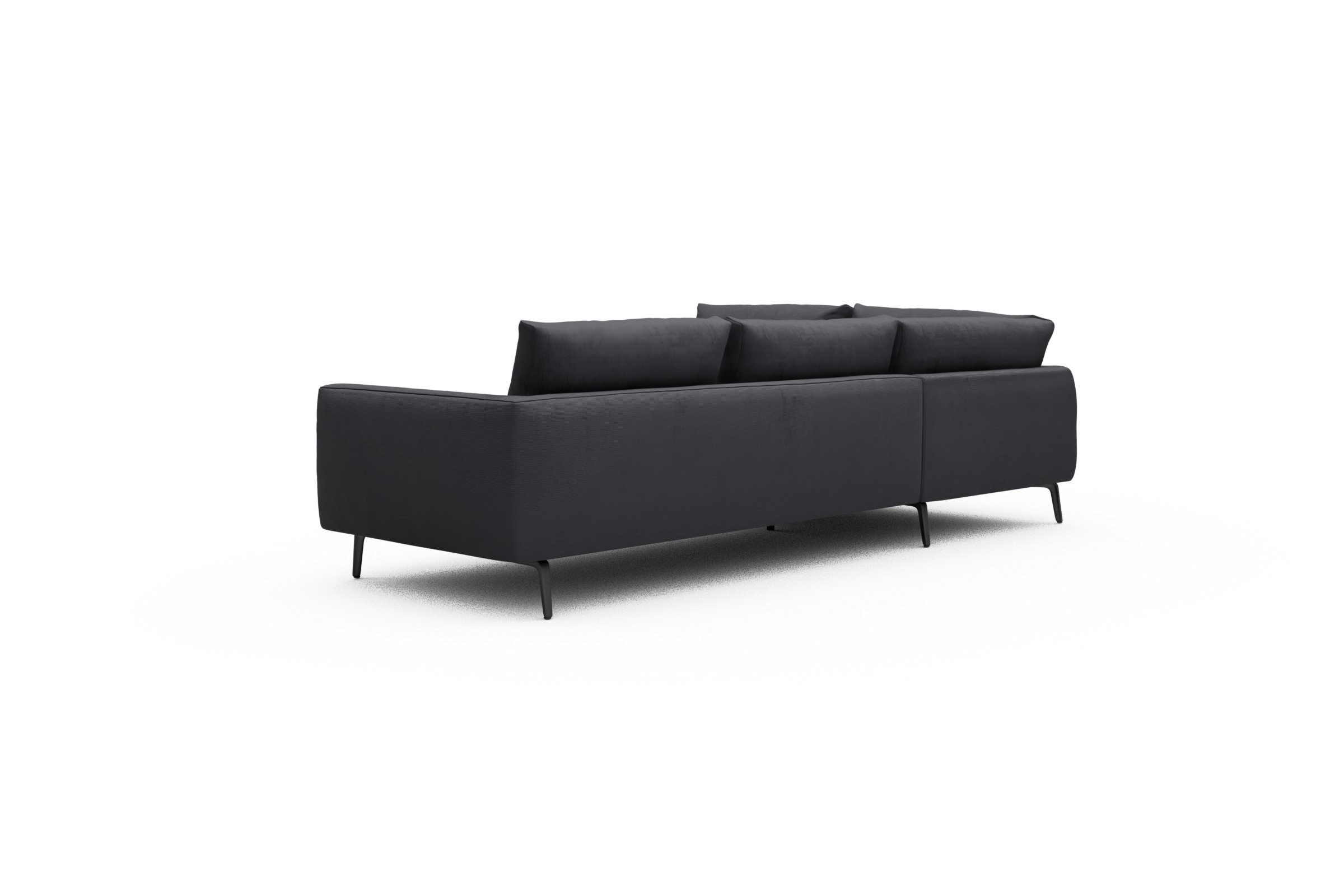 Ecksofa Karl Relax-Ecke links mit 2,5-Sitzer Cordufine-Slate-Grey