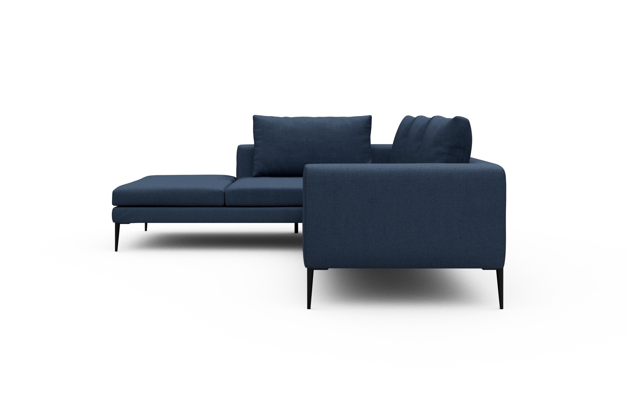 Ecksofa Paul Relax-Ecke links mit 2-Sitzer Weda-Blue