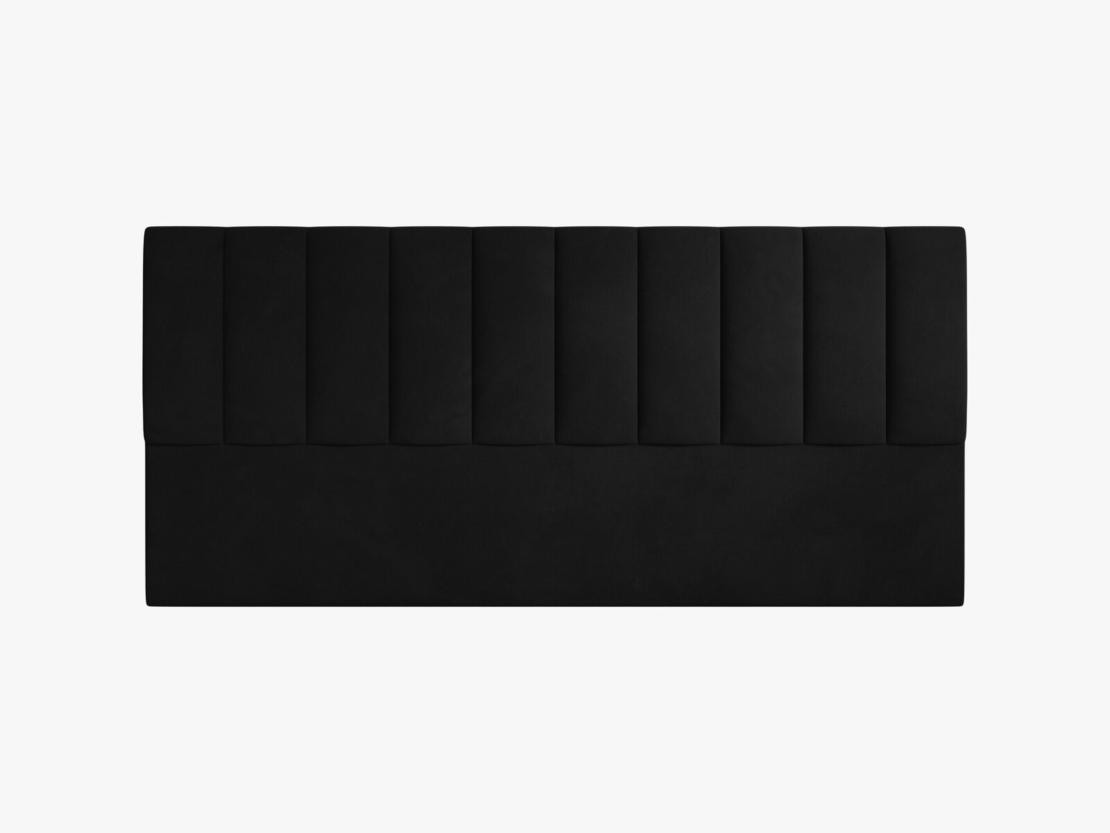 Micadoni Marl Samtiger Kopfteil 140 cm (H 95 cm) Samt Magic Velvet Schwarz 200x95