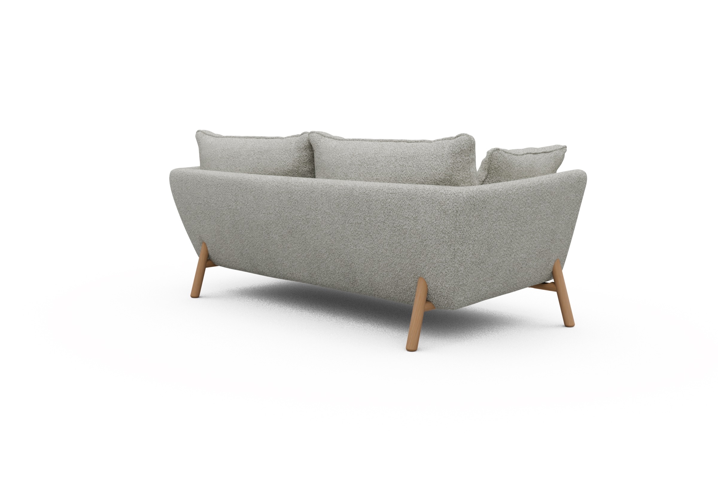 Sofa Emil PREMIUM 2-Sitzer Beinfarbe Eiche Natur Vanora-Warm-Sand