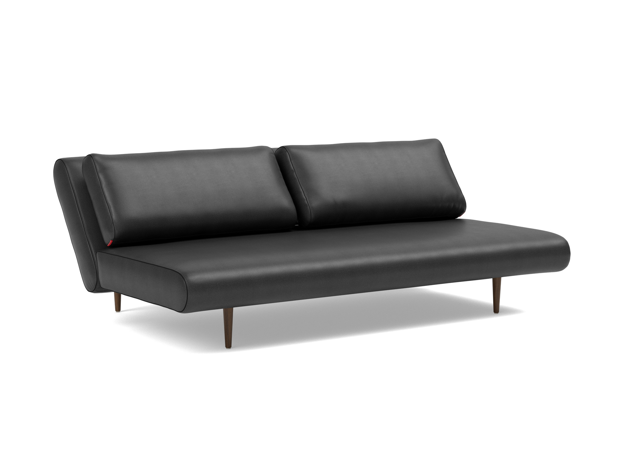Schlafsofa Unfurl Lounger Lederoptik Faunal 550-Black