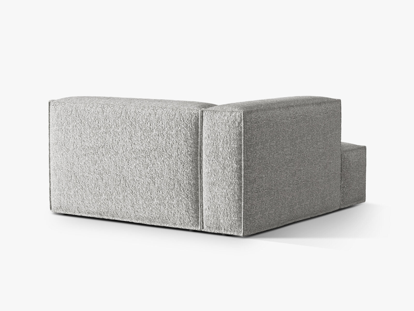 Micadoni Recamiere Nuria Groß 1-Sitzer Links Boucle Silber