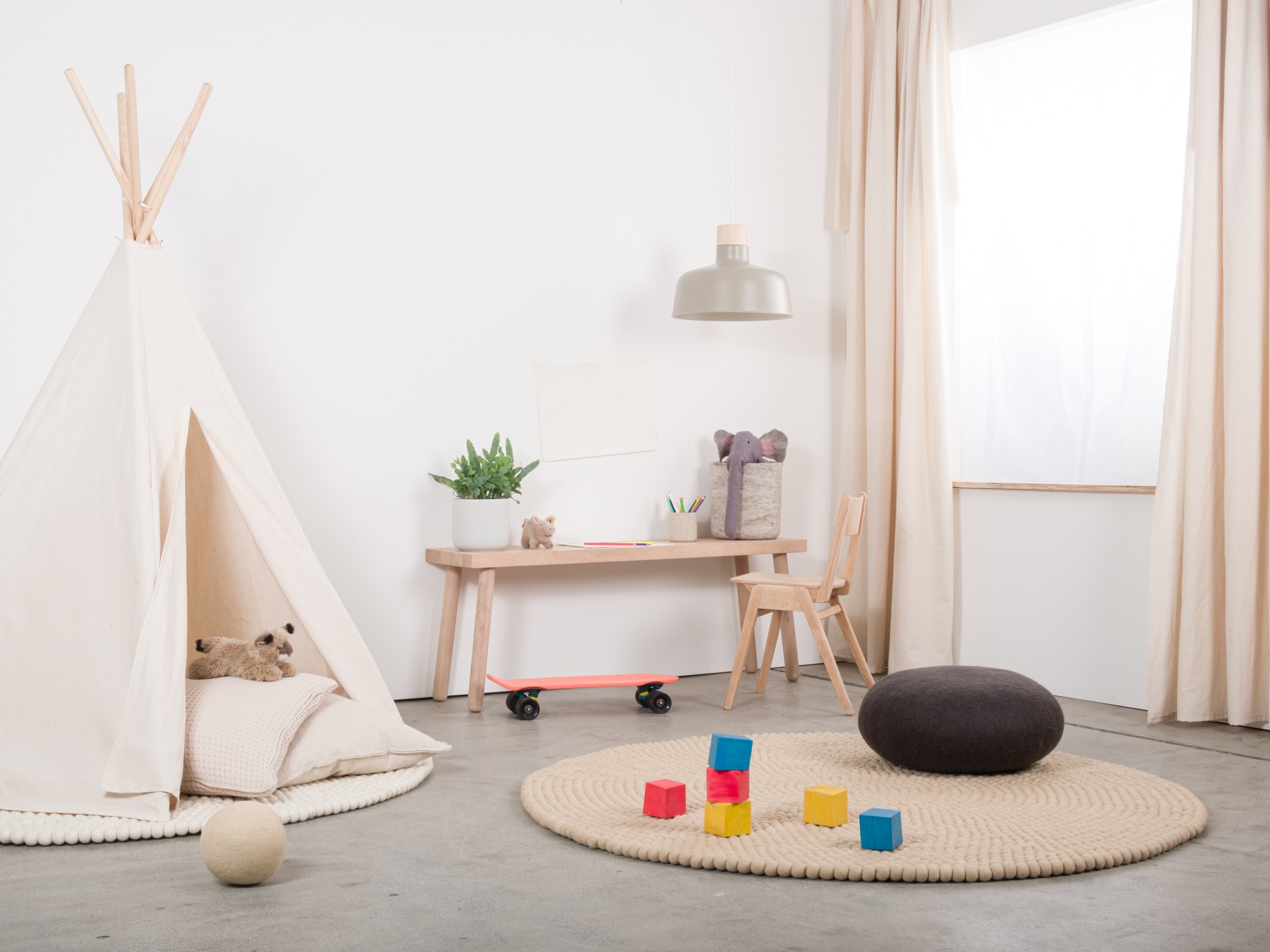 myfelt Levi Filzkugelteppich - 90 cm