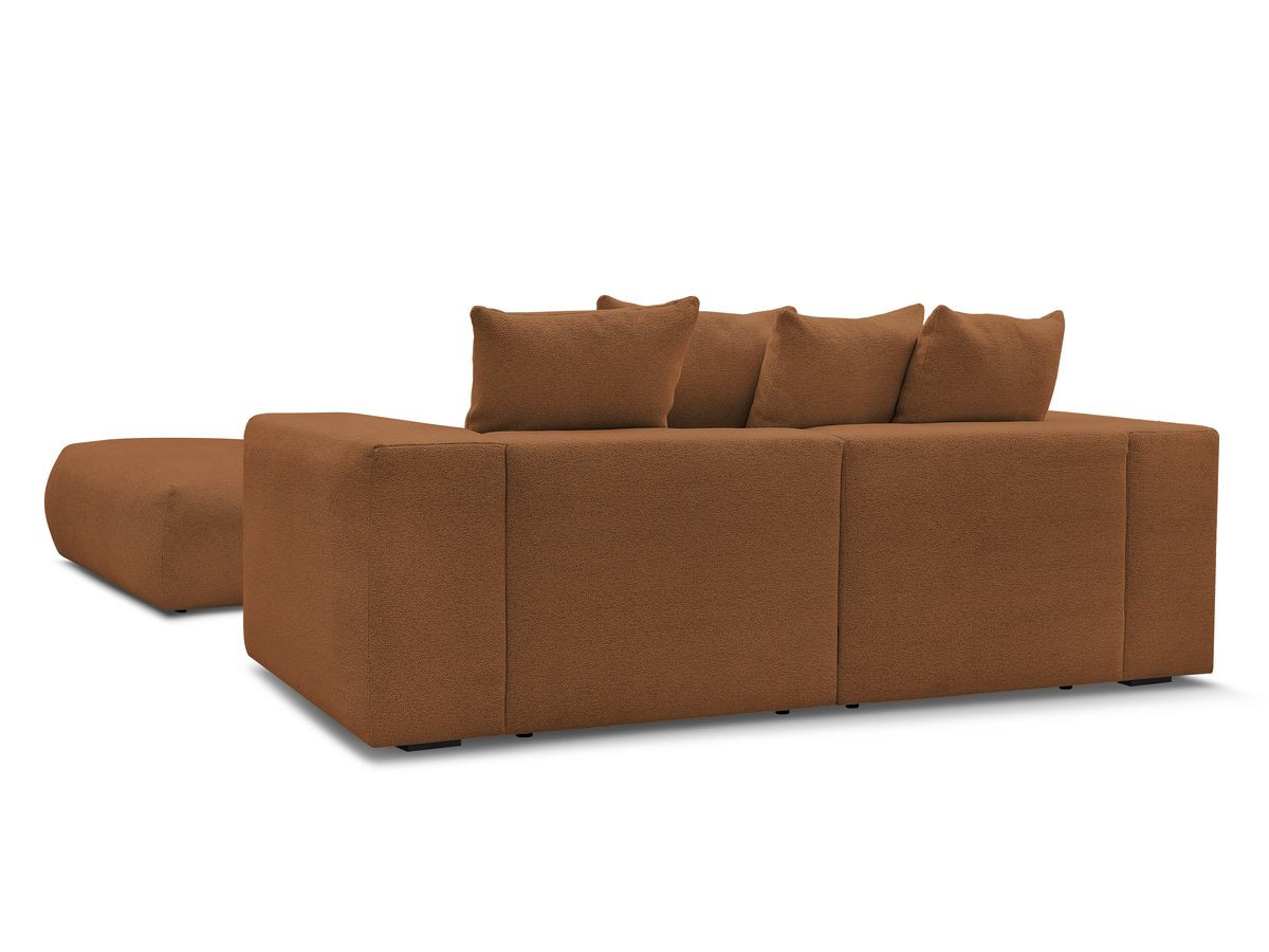 Bobochic Voltaire Sofa 4-Sitzer mit Pouf 280 × 124 cm Melange-Stoff Orange
