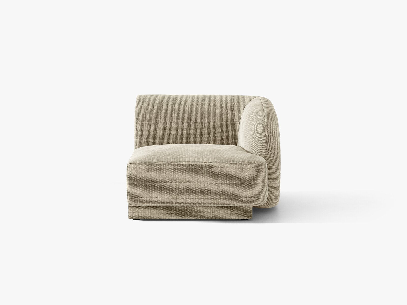 Micadoni Eckmodul Miley 1-Sitzer Chenille Eden Dunkelbeige Rechts