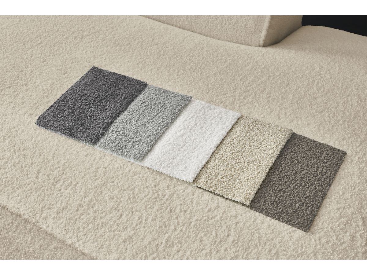 Bobochic Megeve Wohnlandschaft Bouclé-Stoff Beige Ecke links