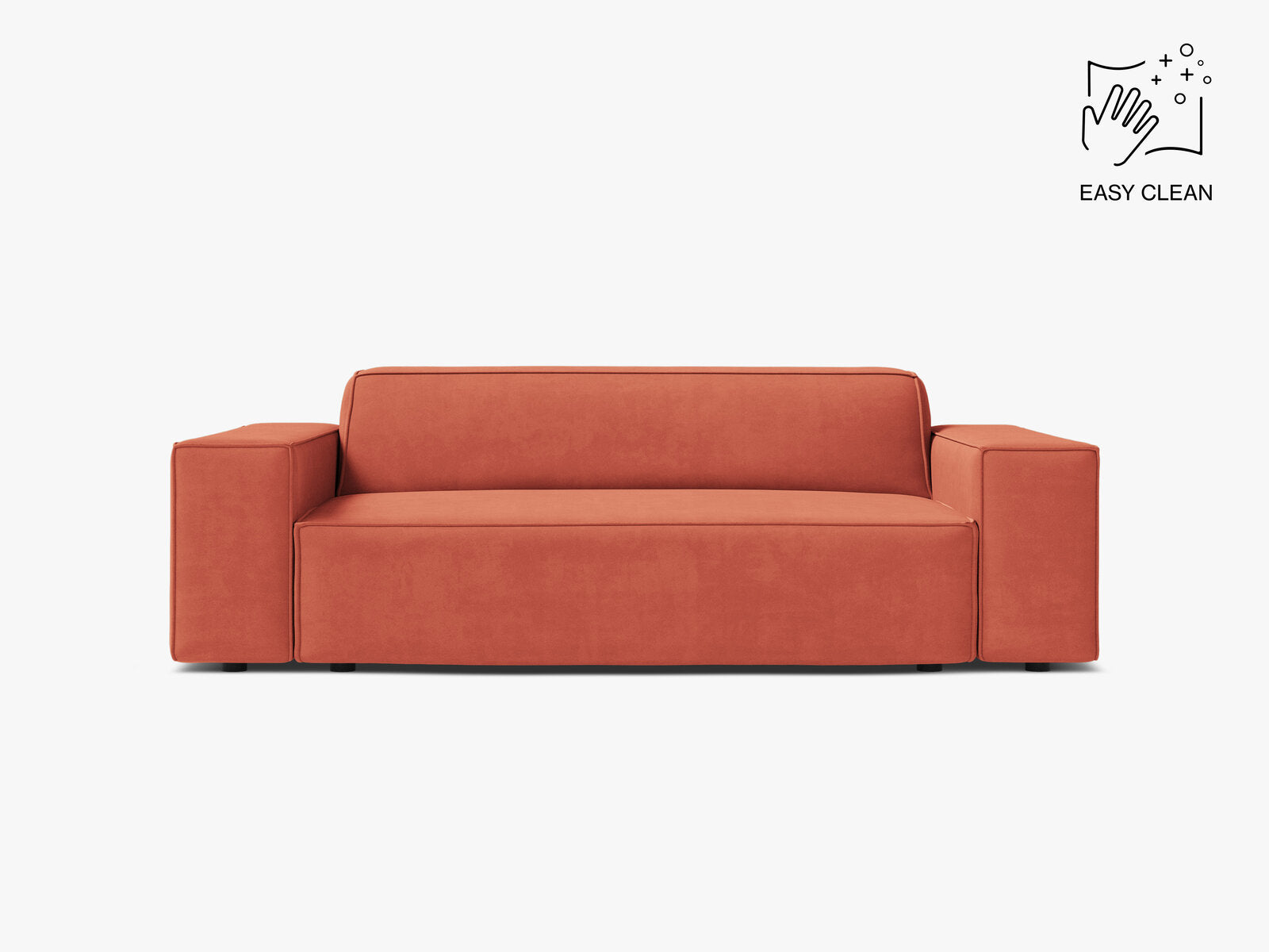 Micadoni Jodie Sofa 2-Sitzer Samt Venus Koralle