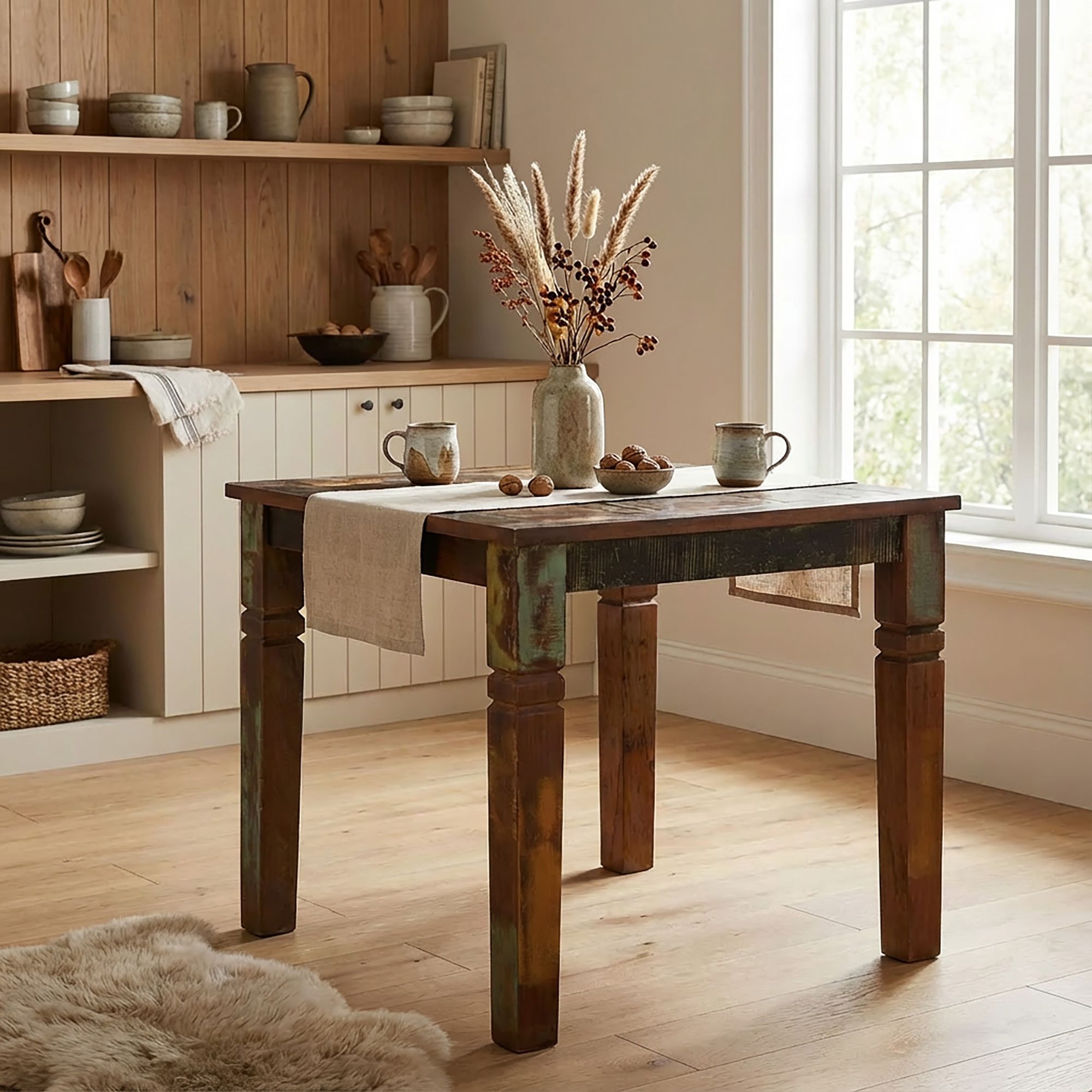 Esstisch Dyroy Mango Massivholz Braun 80 × 80 × 76 cm