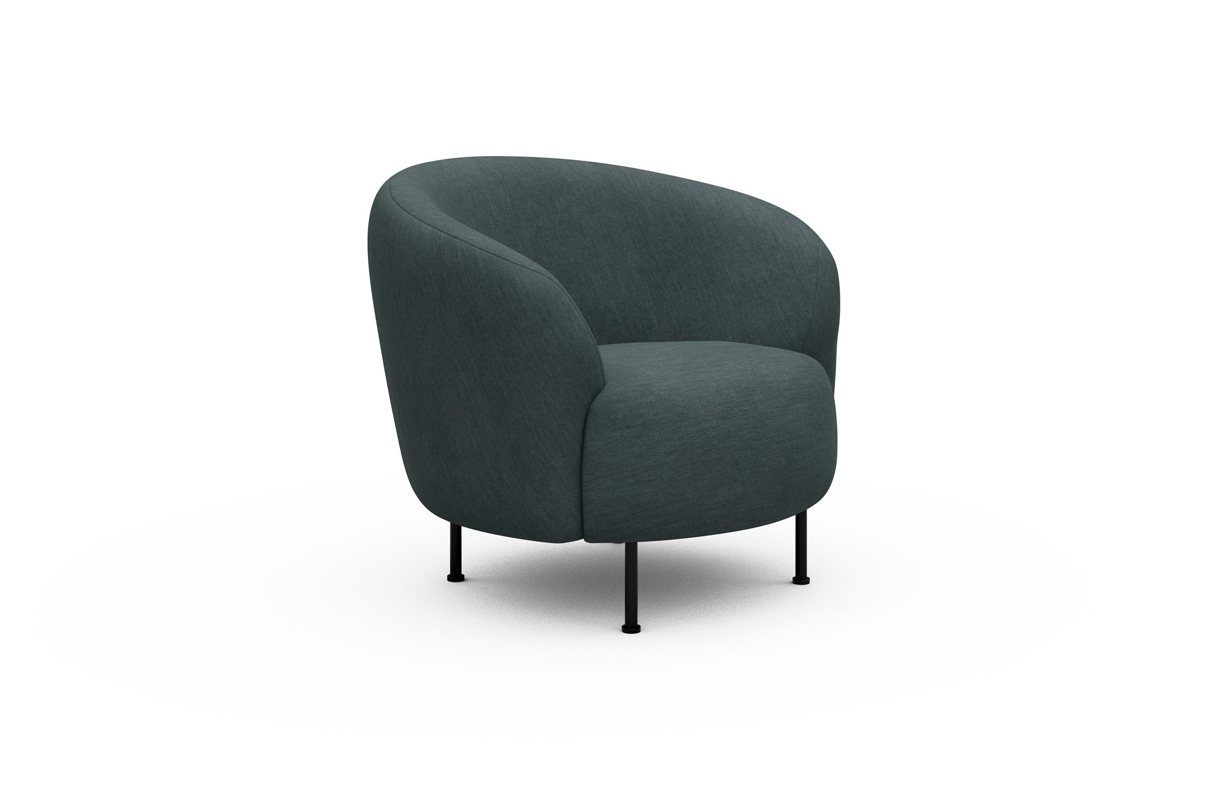 Sessel Ronda Metallbeine Schwarz Vivus-Blue