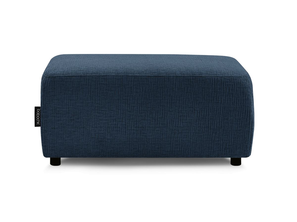 Bobochic Atilla Pouf Strukturstoff Dunkelblau