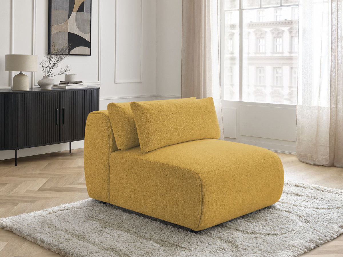 Bobochic Jana Sofamodul 1-Sitzer Melange-Stoff Gelb