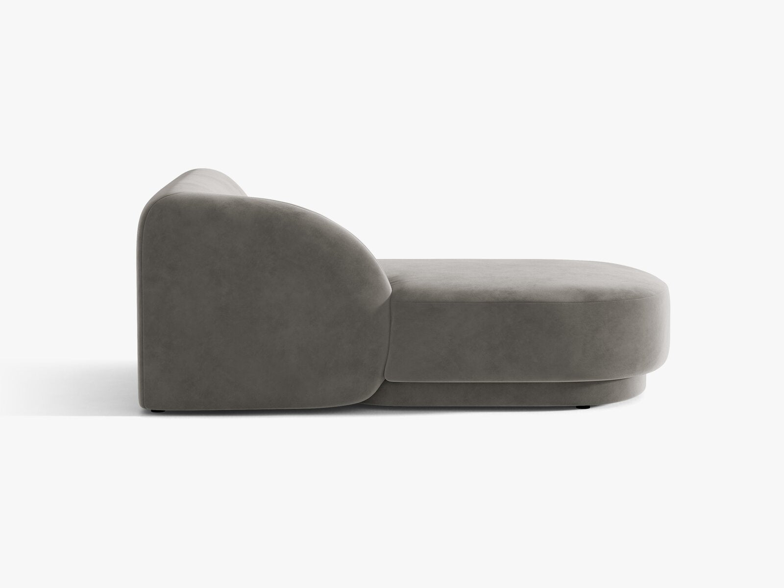 Micadoni Modul Miley 2-Sitzer Links Samt Bluvel Hellgrau