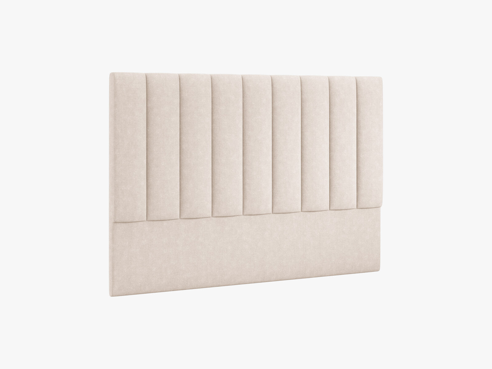 Micadoni Marl Samtiger Kopfteil 140 cm (H 120 cm) Strukturierter Stoff Liberty Beige 180x120