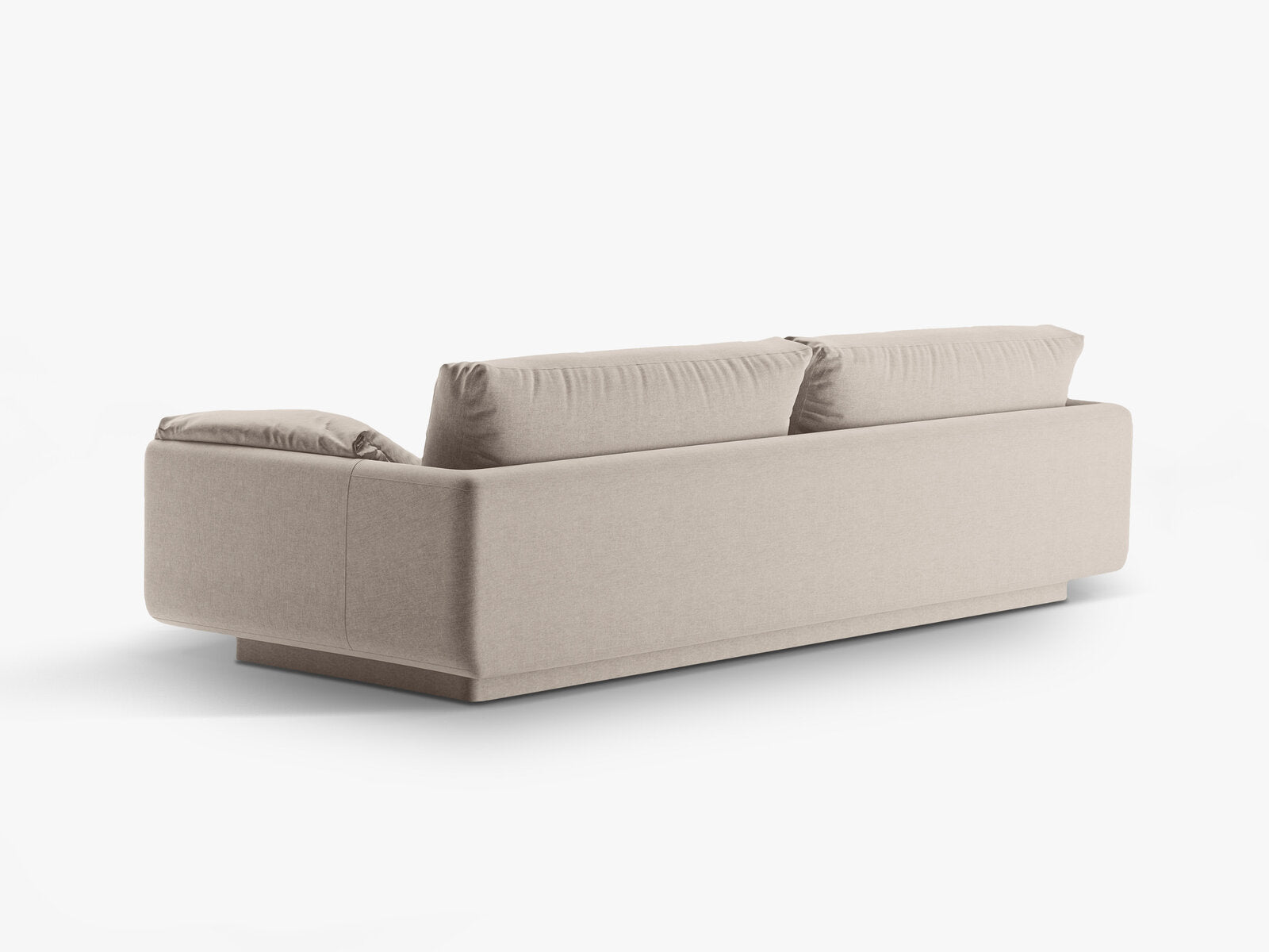 Micadoni Sofa Torino 4-Sitzer Strukturierter Stoff Helles Beige