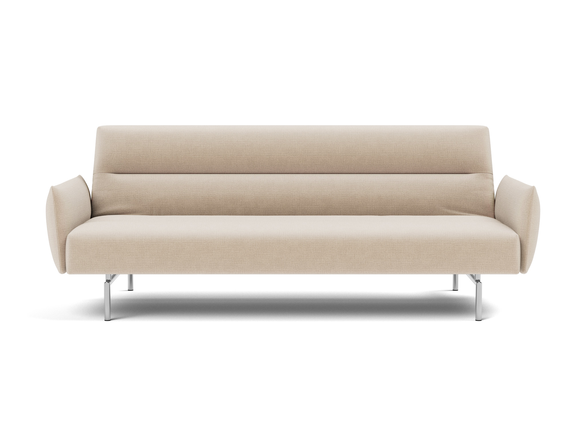 Schlafsofa Jillis mit Armlehnen Chenille Esina 410-Almond-Beige