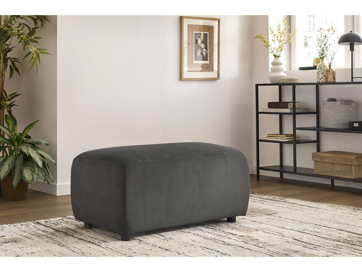 Bobochic Enjoy Pouf Cordsamt Dunkelgrau