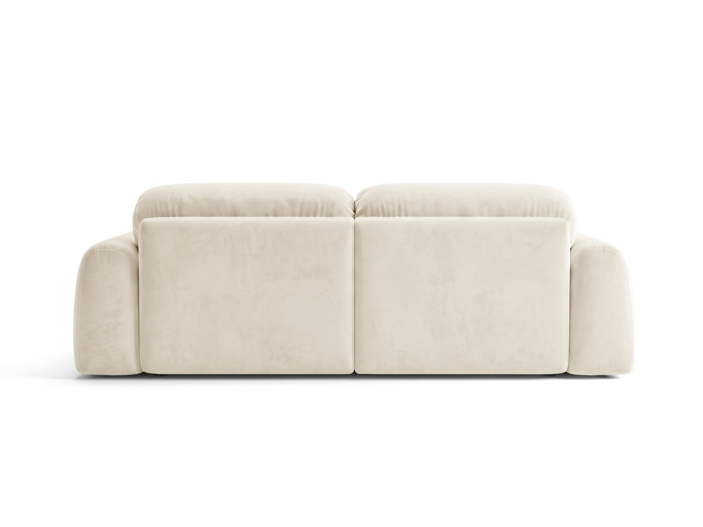 Cosmopolitan Design Ecksofa Milan 3-Sitzer Samt Bluvel Helles Beige Links