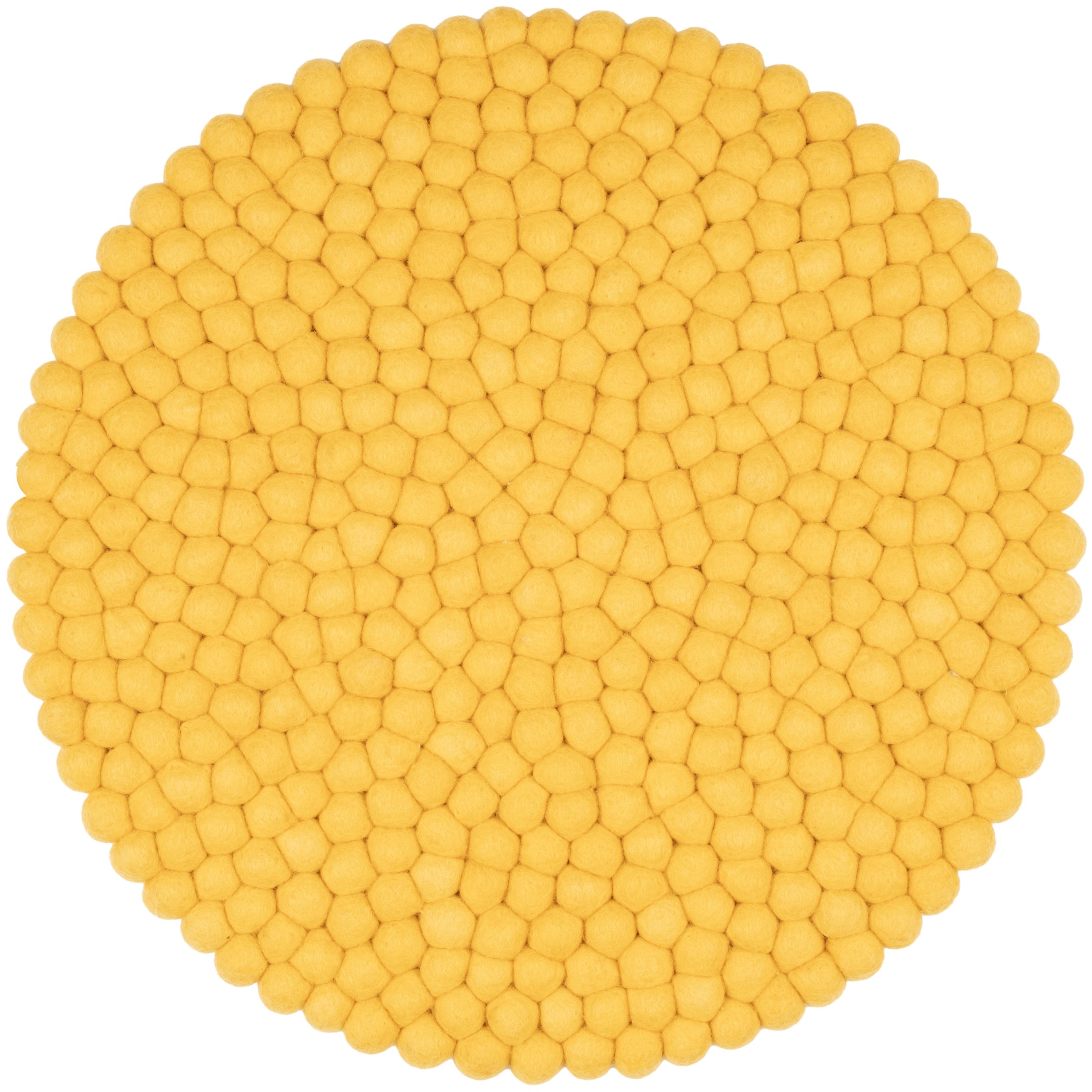 myfelt Kira Filzkugel-Sitzauflage Gelb Ø 36 cm