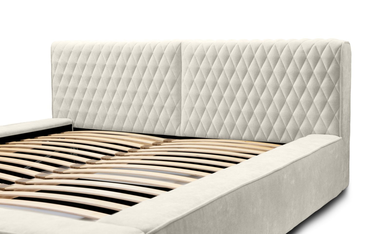 Polsterbett Mento Chenille 160x200 mit Metallrahmen Ditra-New 01