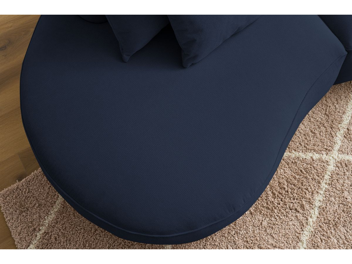 Bobochic Saint-germain Sofa 3-Sitzer Strukturstoff Dunkelblau