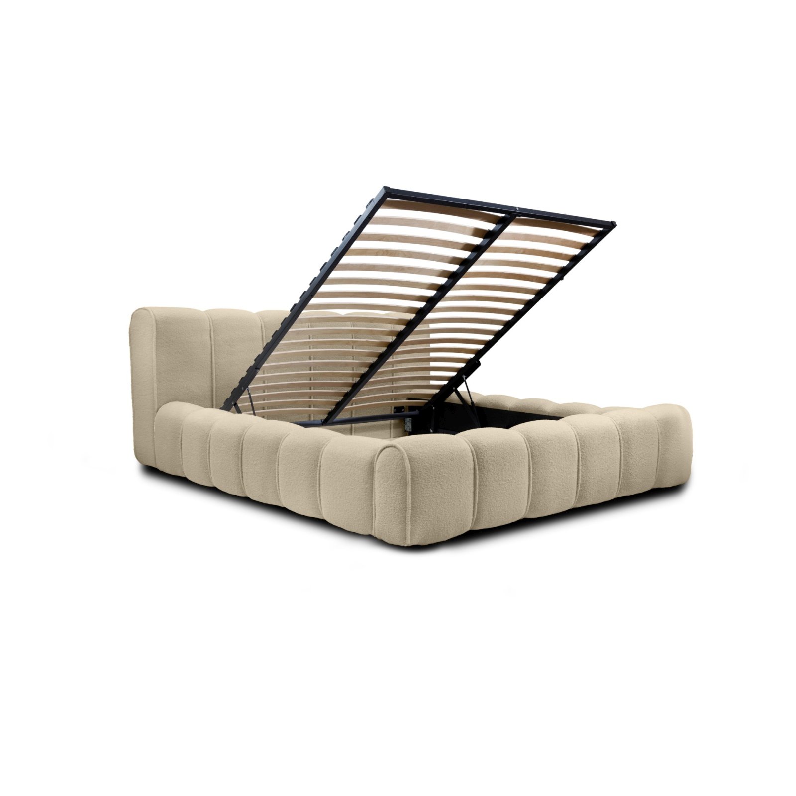 Polsterbett Belio Boucle 140x200 mit Metallrahmen Quelle 06