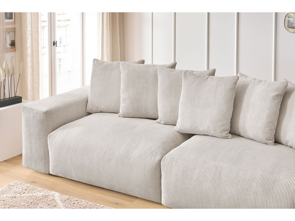Bobochic Voltaire Sofa 4-Sitzer 320 × 124 cm Cordsamt Beige