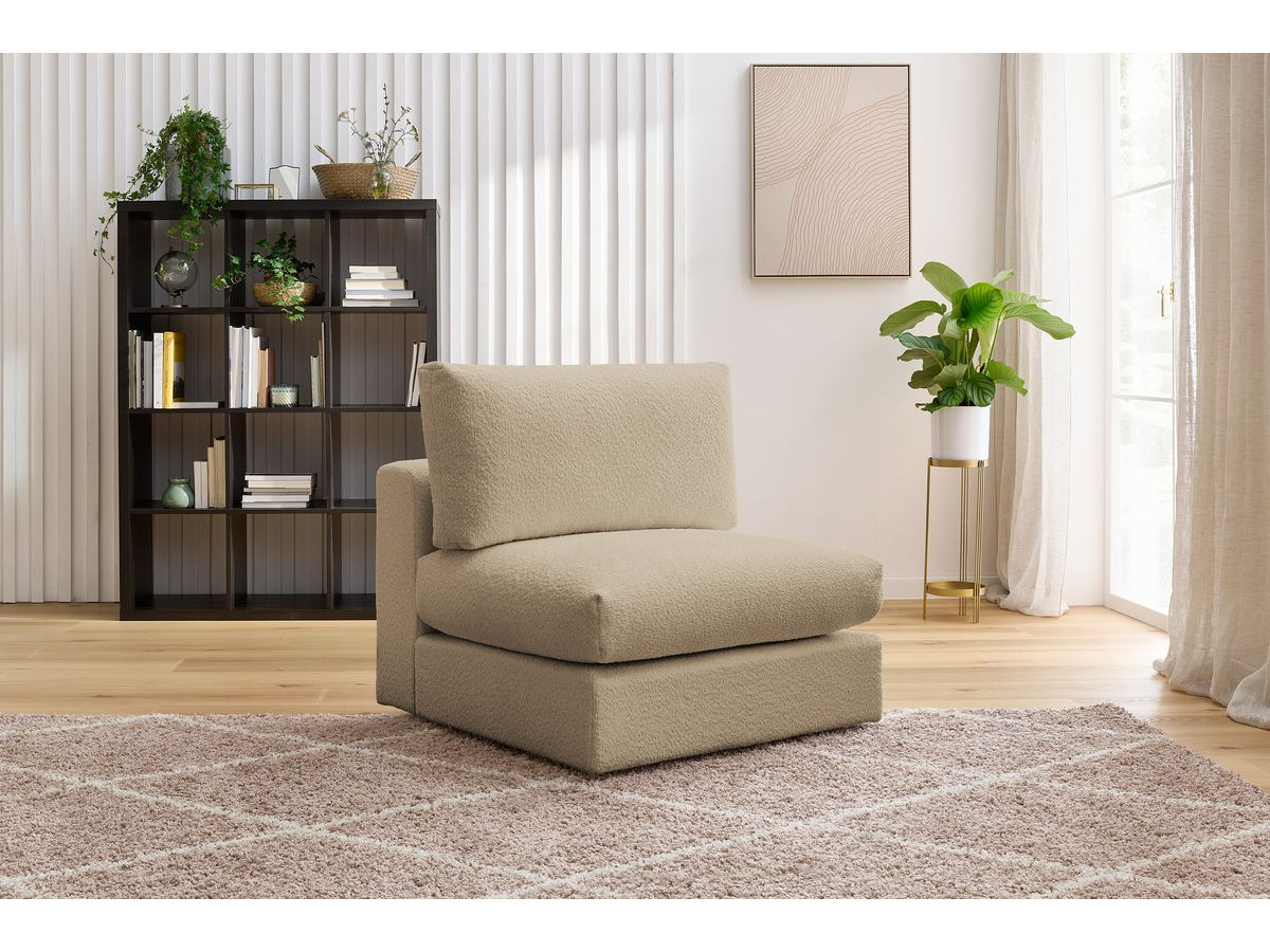 Bobochic Paris Sofamodul 1-Sitzer Bouclé-Stoff Braun
