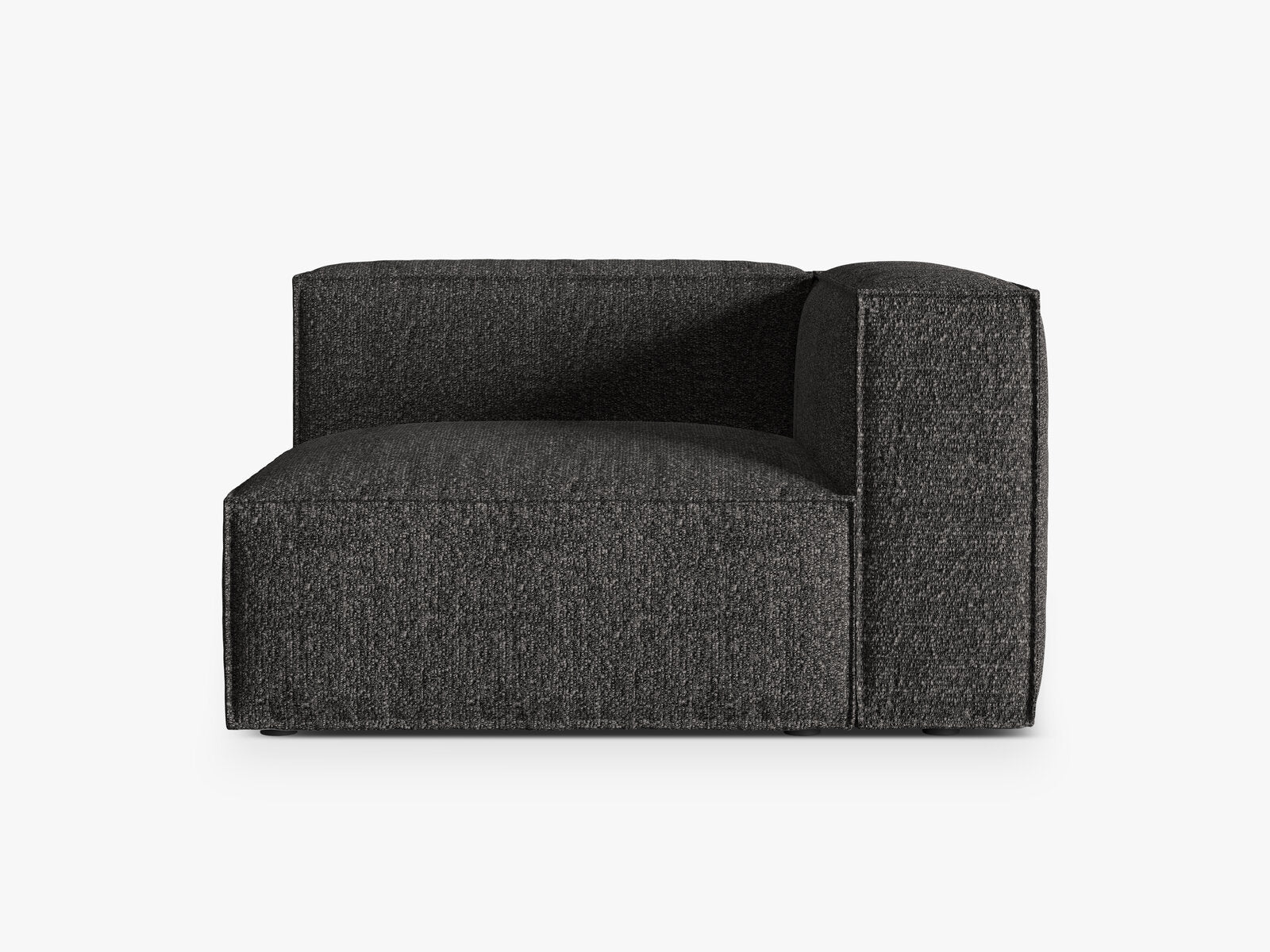 Micadoni Eckmodul Groß Nuria 1-Sitzer Rechts Boucle Anthrazit