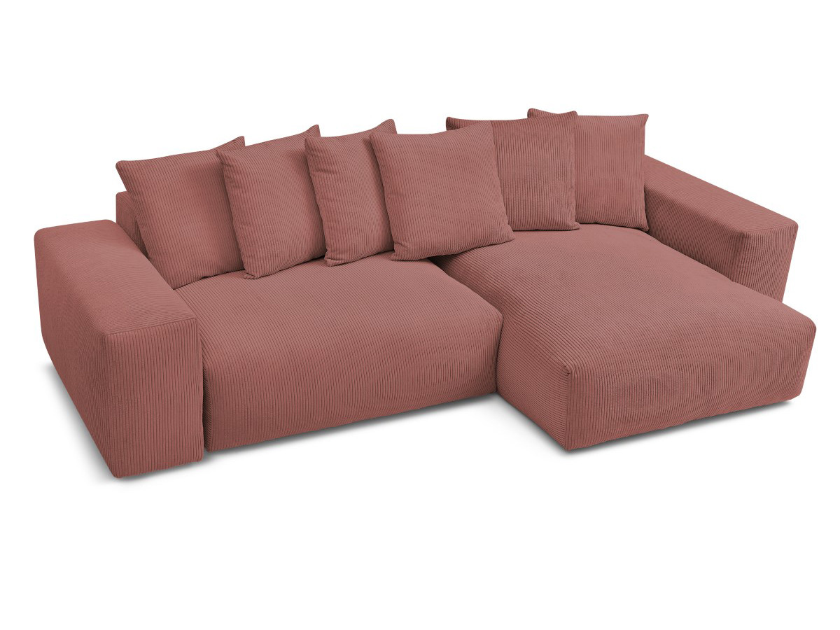 Bobochic Voltaire Ecksofa 310 × 174 cm Cordsamt Rosa