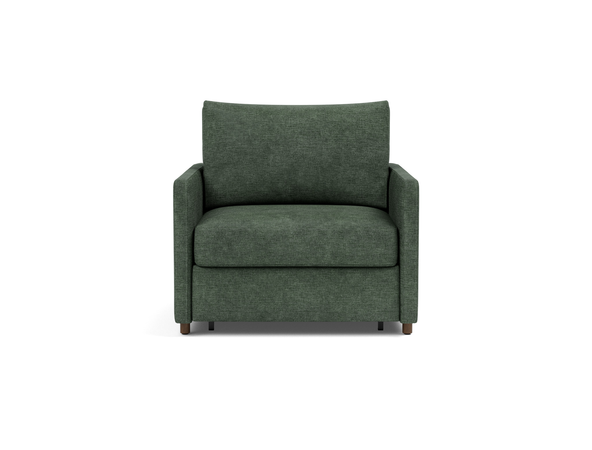 Schlafsessel Neah mit Slim-Armlehnen Flachgewebe Avella 281-Pine-Green