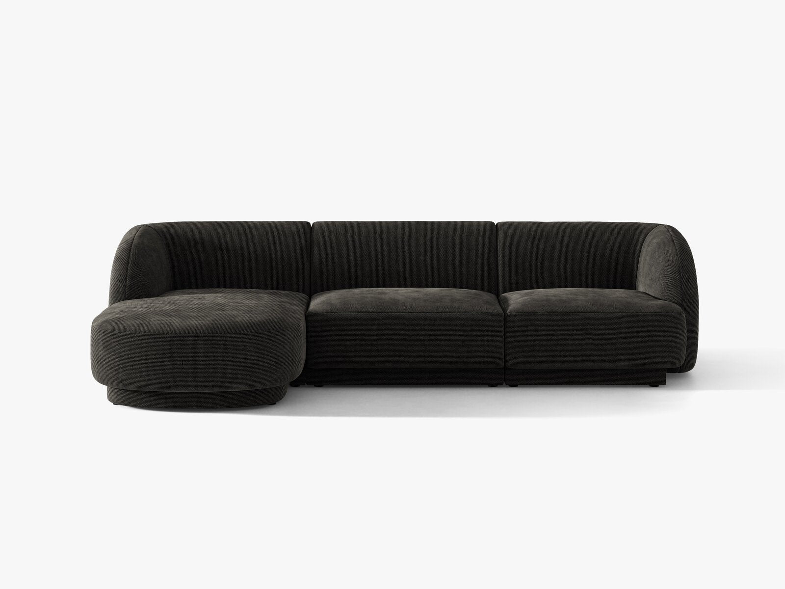 Micadoni Ecksofa Miley 4-Sitzer Links Chenille Eden Anthrazit