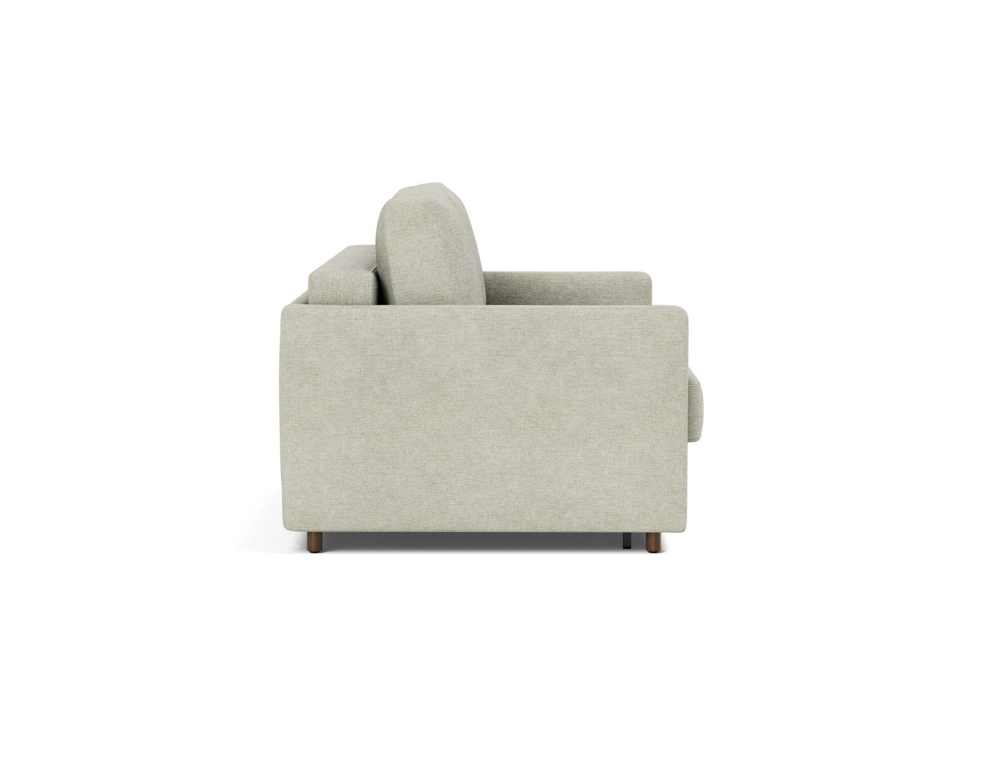 Schlafsofa Neah mit Slim-Armlehnen 140 Flachgewebe Avella 280-Sand