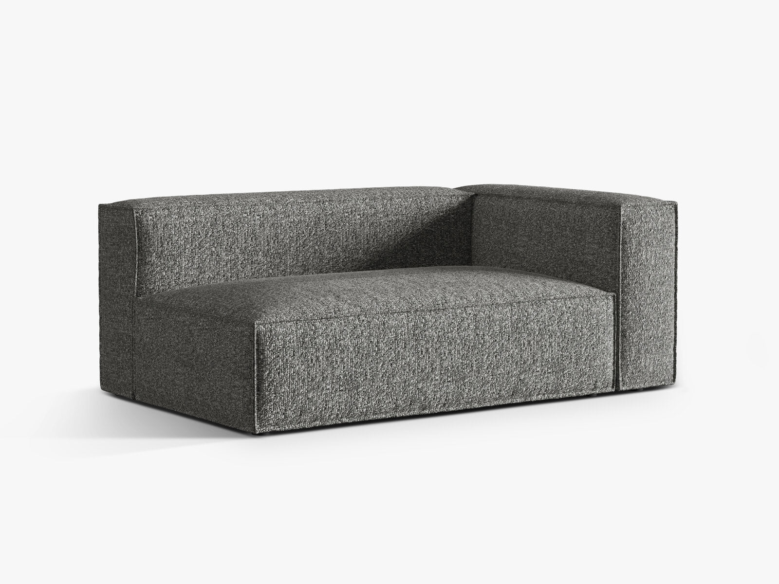 Micadoni Modul Nuria Groß 3-Sitzer Boucle Monet Graphit Rechts