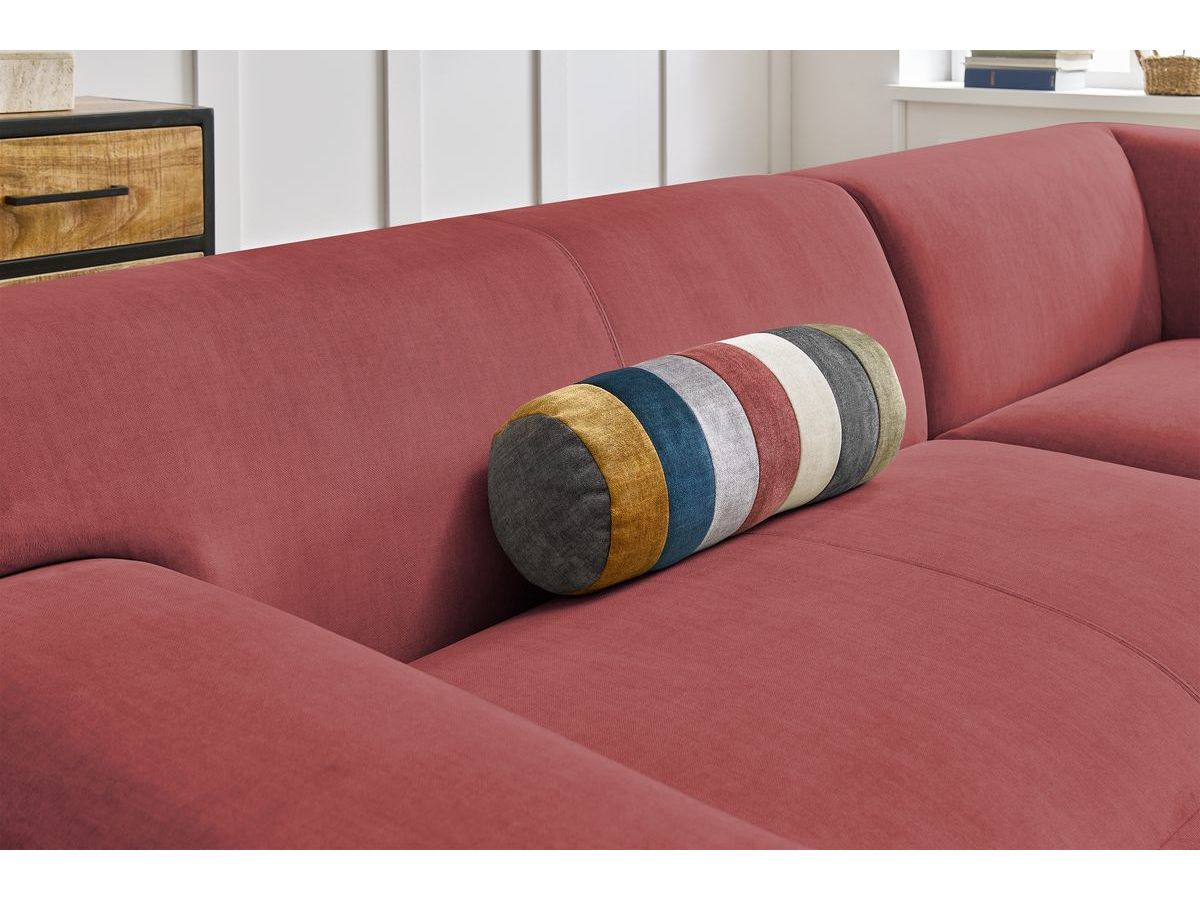 Bobochic Lavena Ecksofa 312 × 220 cm Samt Orange Ecke rechts
