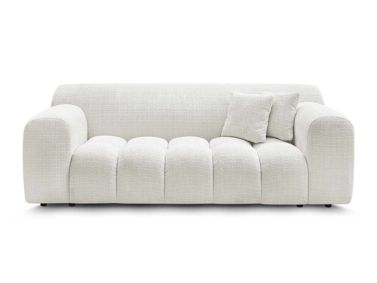 Bobochic Melisse Sofa 2-Sitzer Strukturstoff Weiß