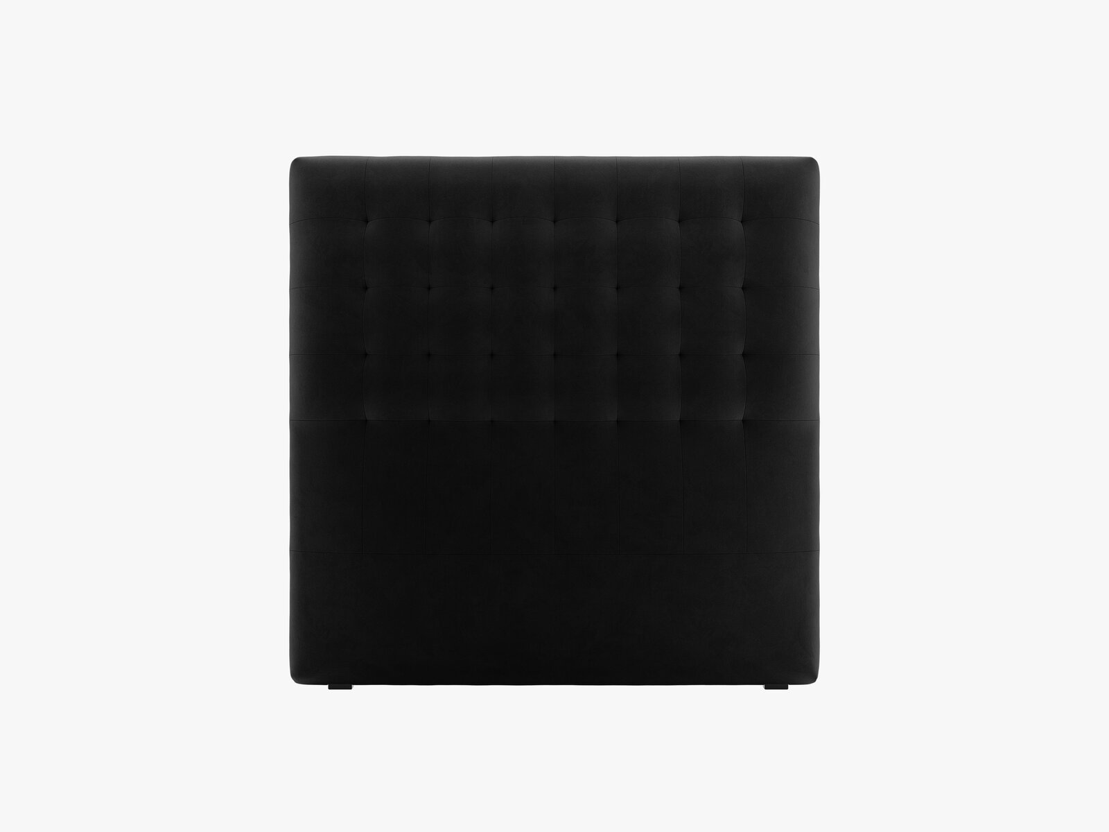 Micadoni Nova Samtiger Kopfteil 120 cm (H 120 cm) Samt Paris Schwarz 120x120