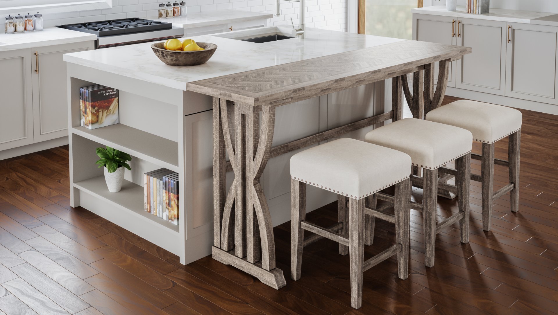 Livin Hill Bartisch mit Barhockern Avola AV1933-74