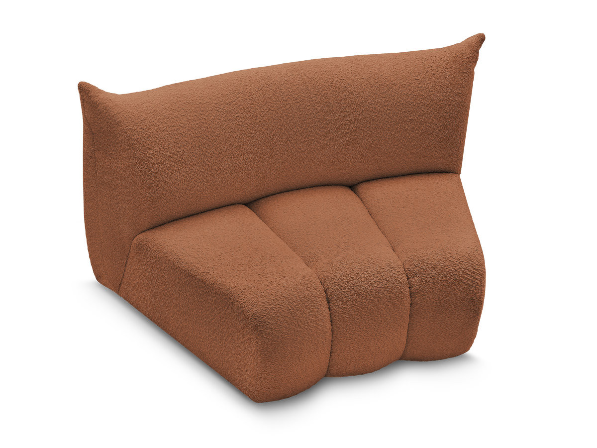 Bobochic Azra Sofamodul 1-Sitzer Bouclé-Stoff Orange