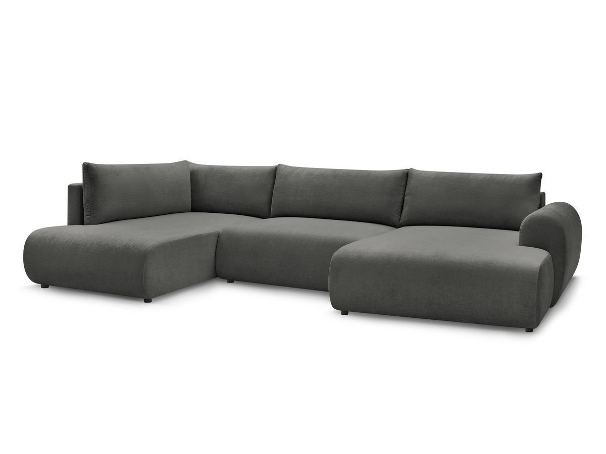 Bobochic Lucien Wohnlandschaft Stoff Dunkelgrau Ecke rechts