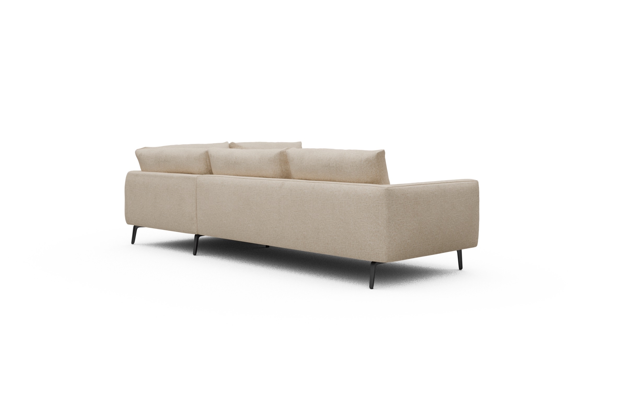 Ecksofa Karl Relax-Ecke rechts mit 2,5-Sitzer Casone-Natural-Beige